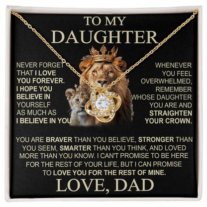 To My Daughter From Dad Necklace