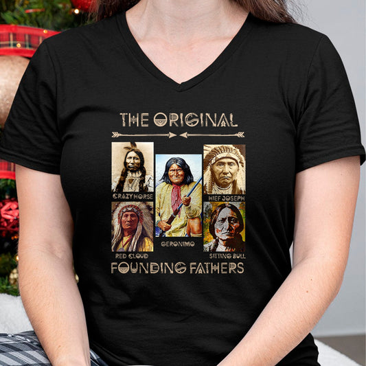 Native American T-Shirts, Vintage Native American Unisex T-Shirt/Hoodie/Sweatshirt HLT00 - The Original Founding Fathers Native American Themed T-Shirt (1)