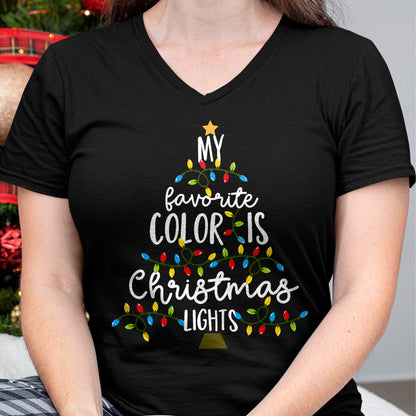 Christmas Shirts for Family, Funny christmas shirts, Christmas Unisex T-Shirt/Hoodie/Sweatshirt HLT00 - My Favorite Color Is Christmas Lights Kids Boy Women T-Shirt