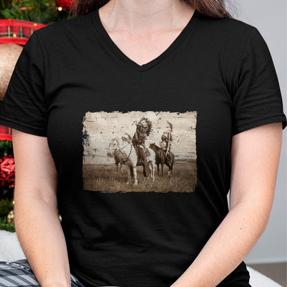 Native American T-Shirts, Vintage Native American Unisex T-Shirt/Hoodie/Sweatshirt HLT00 - Native American Chief Head Indians Warbonnets Headdress T-Shirt (1)
