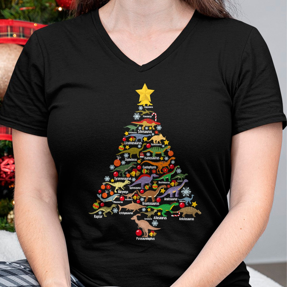 Christmas Shirts for Family, Funny christmas shirts, Christmas Unisex T-Shirt/Hoodie/Sweatshirt HLT00 - Dinosaur Christmas Tree Dino TRex Paleontologist Xmas Men T-Shirt