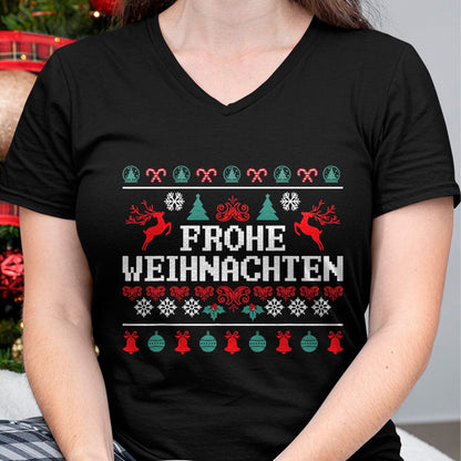 Christmas Shirts for Family, Funny christmas shirts, Christmas Unisex T-Shirt/Hoodie/Sweatshirt HLT00 - Frohe Weihnachten German Merry Christmas Holidays Germany T-Shirt