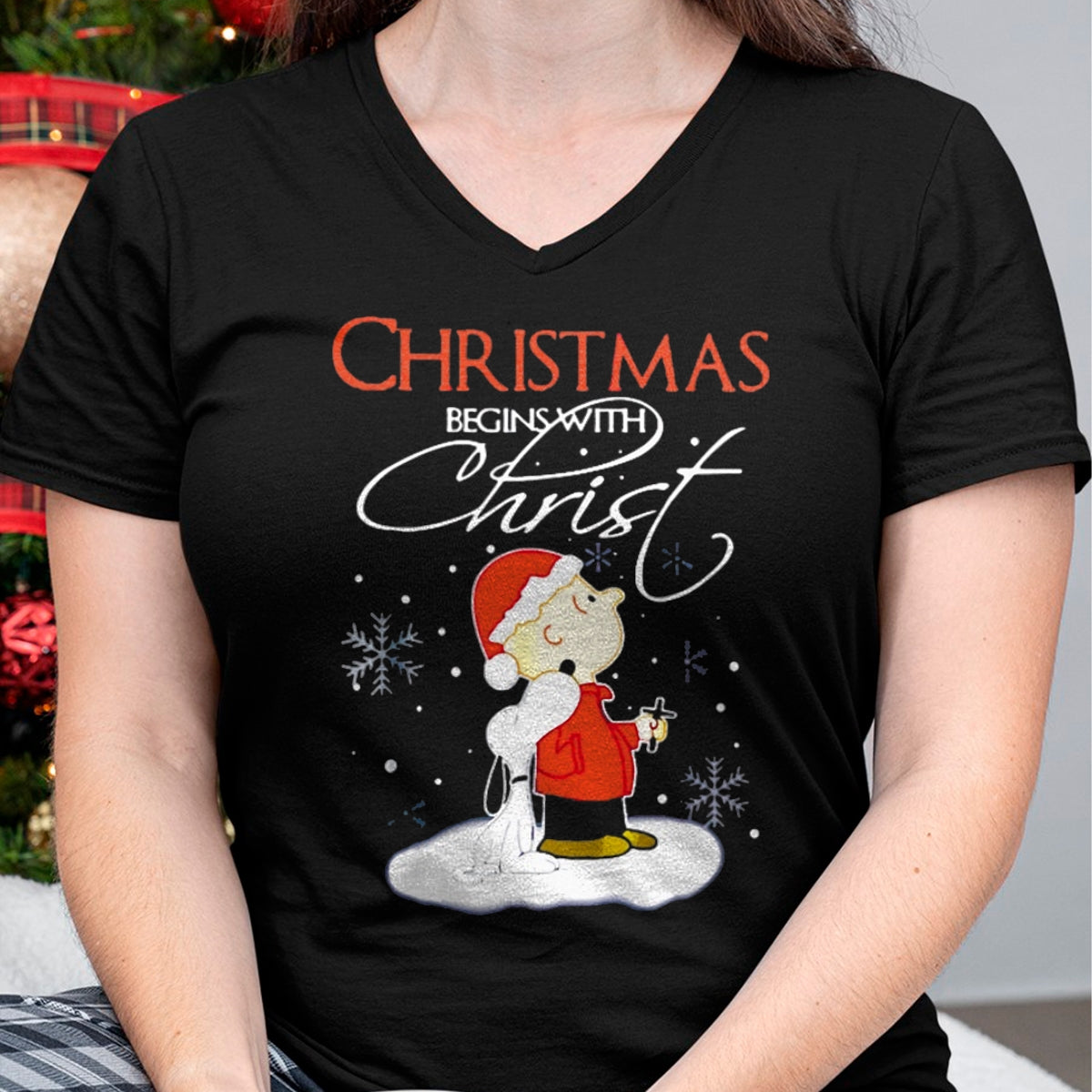 Christmas Shirts for Family, Funny christmas shirts, Christmas Unisex T-Shirt/Hoodie/Sweatshirt HLT00 - Christmas - Christmas Begins With Christ Xmas Gift Holiday costume T-Shirt