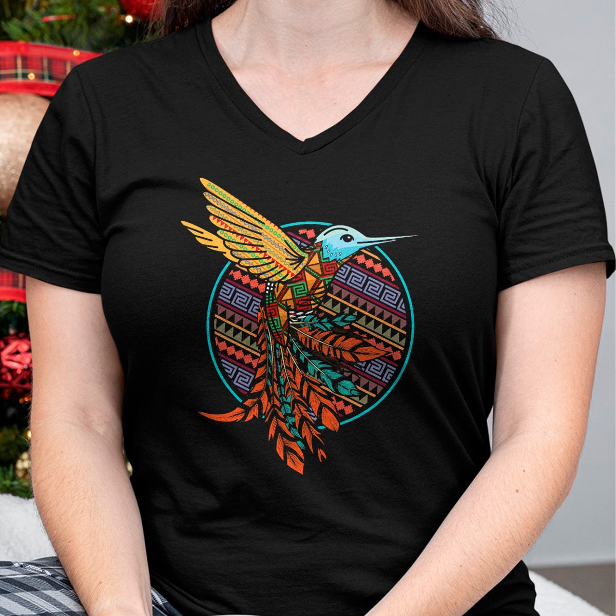 Native American T-Shirts, Vintage Native American Unisex T-Shirt/Hoodie/Sweatshirt HLT00 - Hummingbird Tribal Art Native American Indian Indigenous T-Shirt