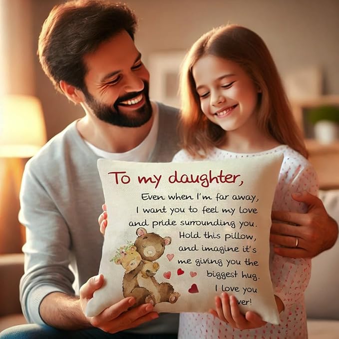 To My Daughter From Mom & Dad Pillow