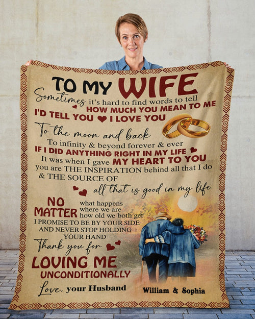 Special blanket for Wife - From Husband blanket (SKUB08-02)
