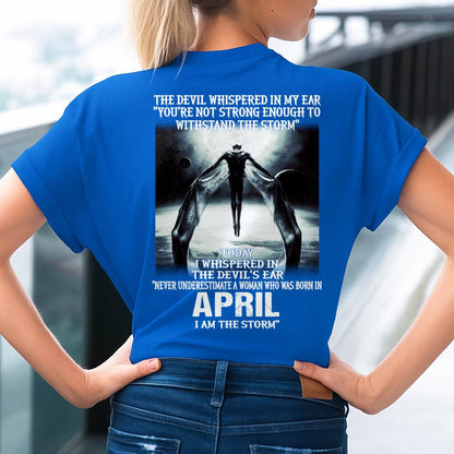 April - The Devil Whispered In My Ear - T-Shirt For Woman - DTSM04 (SKU-CHAUU-04)