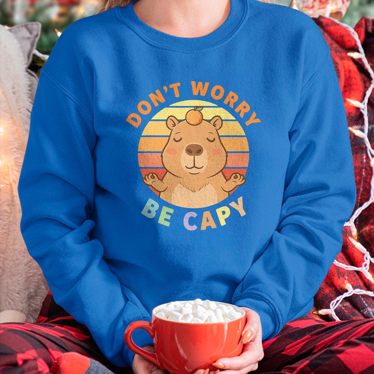 Cute Capybara Shirt, Funny Capybara Unisex T-Shirt/Hoodie/Sweatshirt HLT00 - Capybara Dont Worry Be Capy T-Shirt