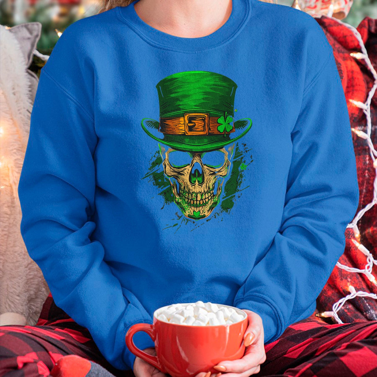 Patrick Day Shirts for Family, Funny Patrick Day shirts, st patrick's day Unisex T-Shirt/Hoodie/Sweatshirt HLT00 - Skull St Patrick Day of the Dead Lucky Shamrock T-Shirt