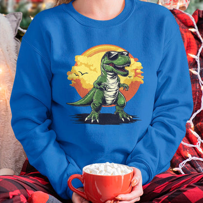 Best Dinosaur Lover Shirt, Funny Dinosaur UnisexT-Shirt/Hoodie/Sweatshirt HLT00 - Trex Dinosaur Dino Wearing Sunglasses Funny Graphic T-Shirt