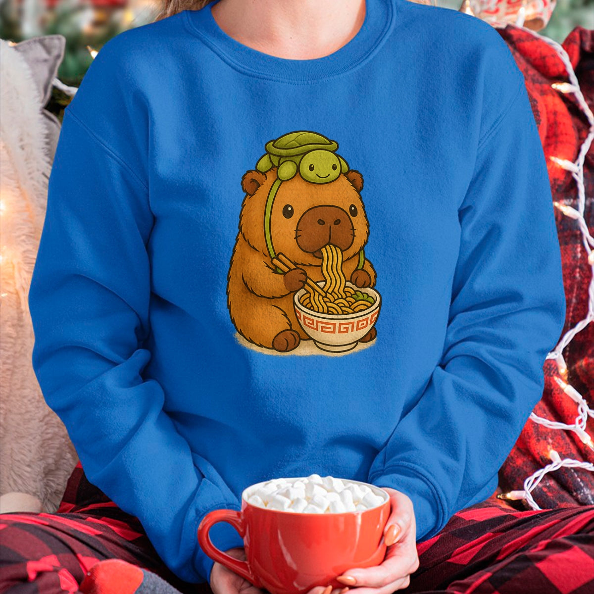 Cute Capybara Shirt, Funny Capybara UnisexT-Shirt/Hoodie/Sweatshirt HLT00 - Capybara Anime Ramen Turtle Funny Graphic Kawaii Capibara T-Shirt