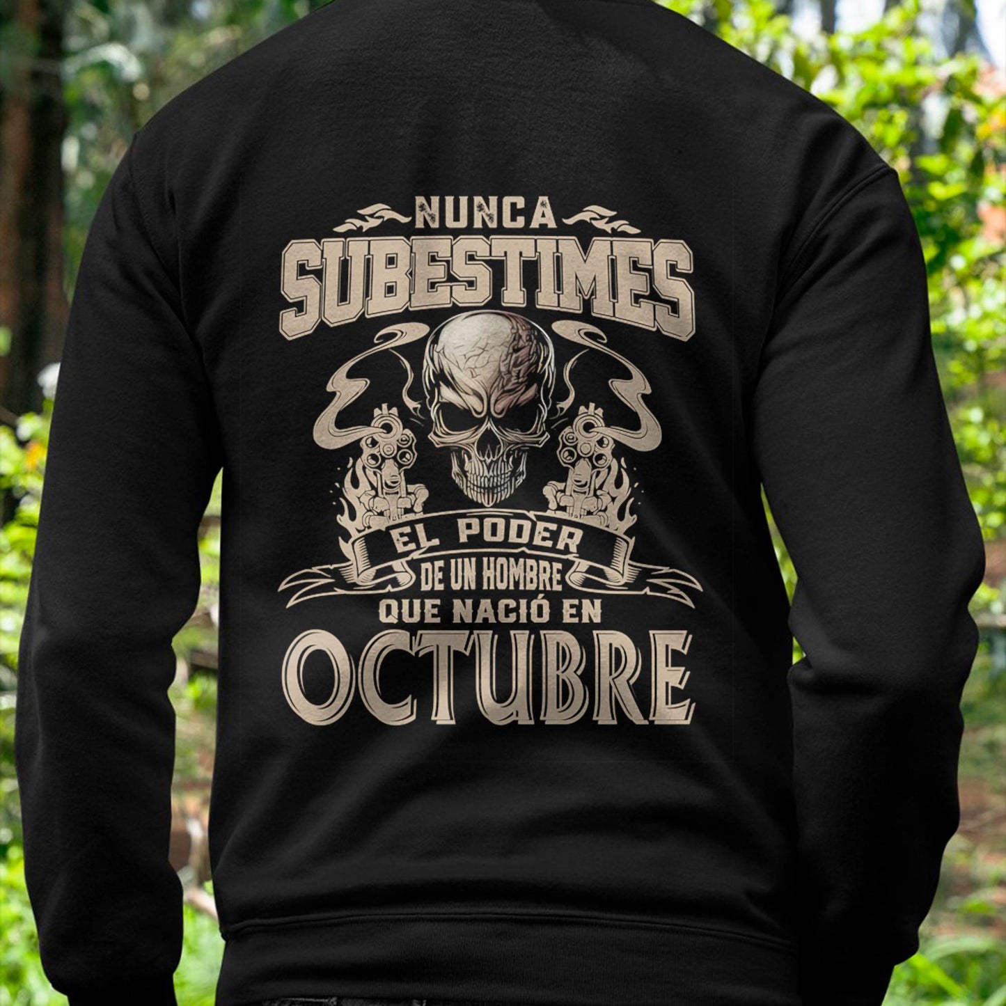 Camiseta Nunca Subestimes el Poder de un Hombre que Nació en Octubre - DTSM10 (SKU08-78-10)