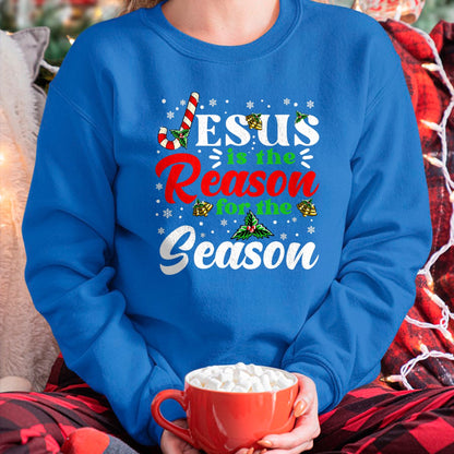 Christian Tee, Christian Faith Unisex T-Shirt/Hoodie/Sweatshirt HLT00 - Jesus Is The Reason For The Season Christmas X Mas Christian T-Shirt