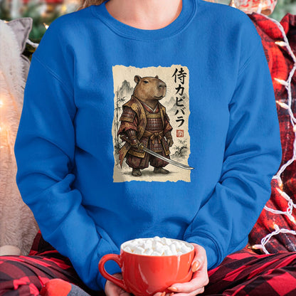 Cute Capybara Shirt, Funny Capybara Unisex T-Shirt/Hoodie/Sweatshirt HLT00 - Samurai Capybara Japanese Art Vintage Graphic Funny Animal T-Shirt