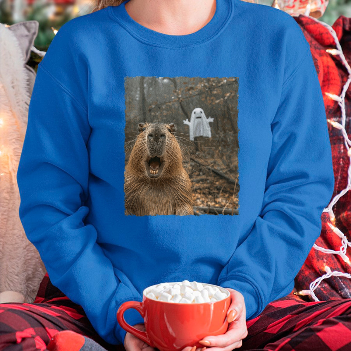 Cute Capybara Shirt, Funny Capybara Unisex T-Shirt/Hoodie/Sweatshirt HLT00 - Funny Capybara Halloween T-Shirt