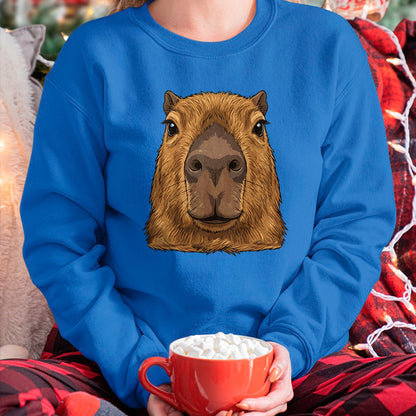 Cute Capybara Shirt, Funny Capybara Unisex T-Shirt/Hoodie/Sweatshirt HLT00 - Capybara Face Cute Animal Capybaras Lover T-Shirt
