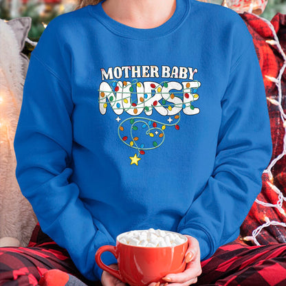 Funny Nurse Shirt, Nurse Unisex T-Shirt/Hoodie/Sweatshirt HLT00 - Mother Baby Nurse Christmas Tree Mom Baby Nurse Xmas Party T-Shirt