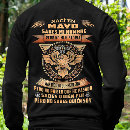 Camiseta de Hombre Nacido en Mayo con Frases Inspiradoras - DTSM05 (SKU07-71-05)