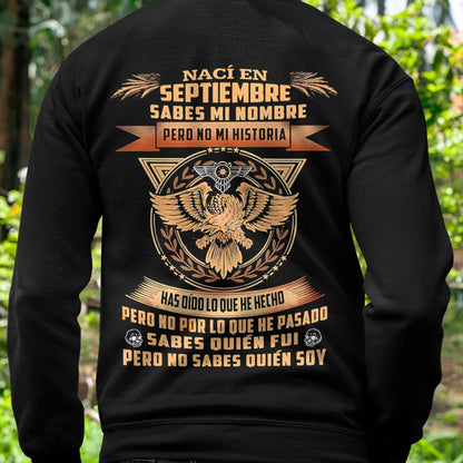 Camiseta de Hombre Nacido en Septiembre con Frases Inspiradoras - DTSM09 (SKU07-71-09)