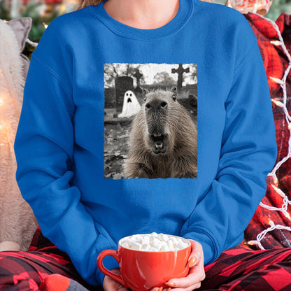 Cute Capybara Shirt, Funny Capybara Unisex T-Shirt/Hoodie/Sweatshirt HLT00 - Funny Capybara Halloween Costume T-Shirt, Men, Black, Small