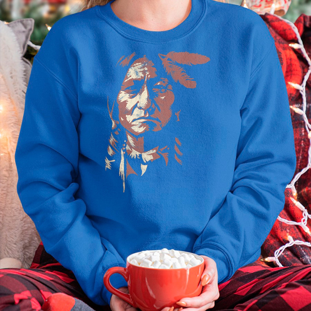 Native American T-Shirts, Vintage Native American Unisex T-Shirt/Hoodie/Sweatshirt HLT00 - Sitting Bull Native American Indian Chief Lakota Sioux Pride T-Shirt (1)