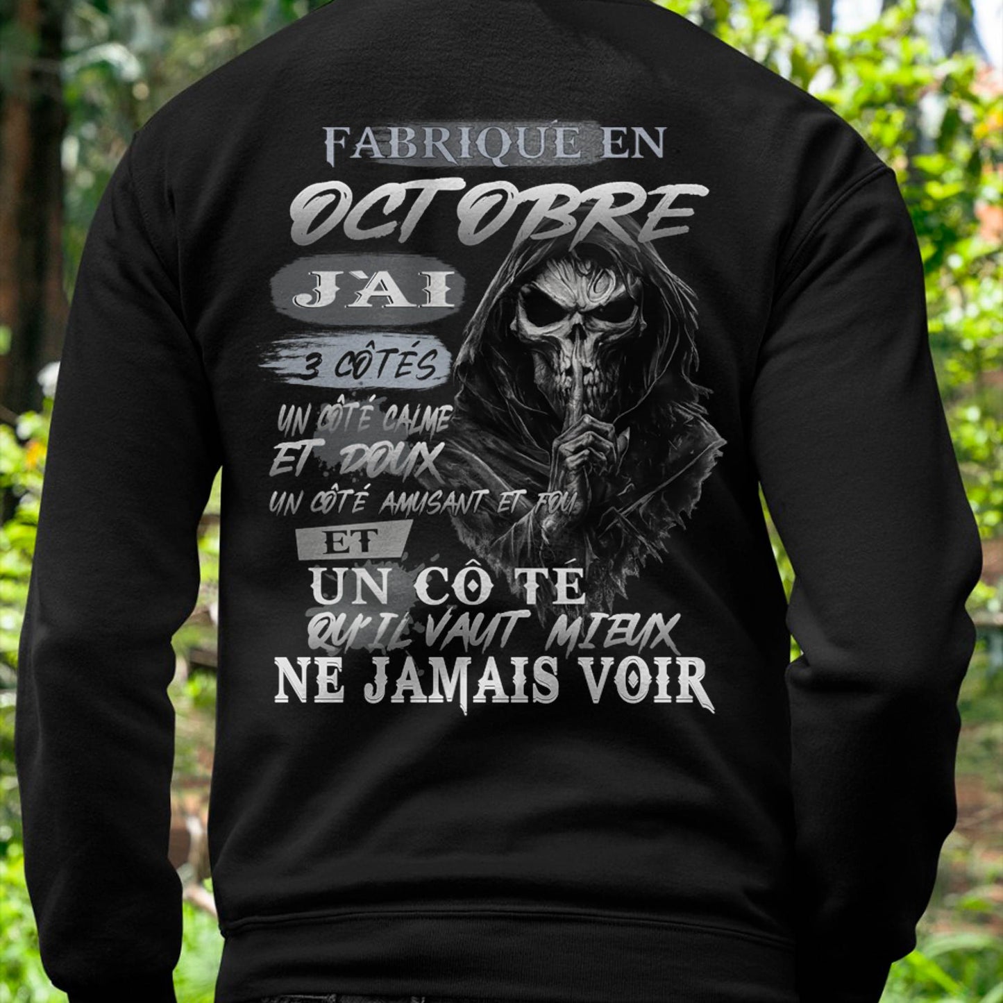 Fabriqué en Octobre – J’ai 3 Côtés | T-Shirt Homme Caractère Fort - DTSM10 (SKU26T-01174-10)