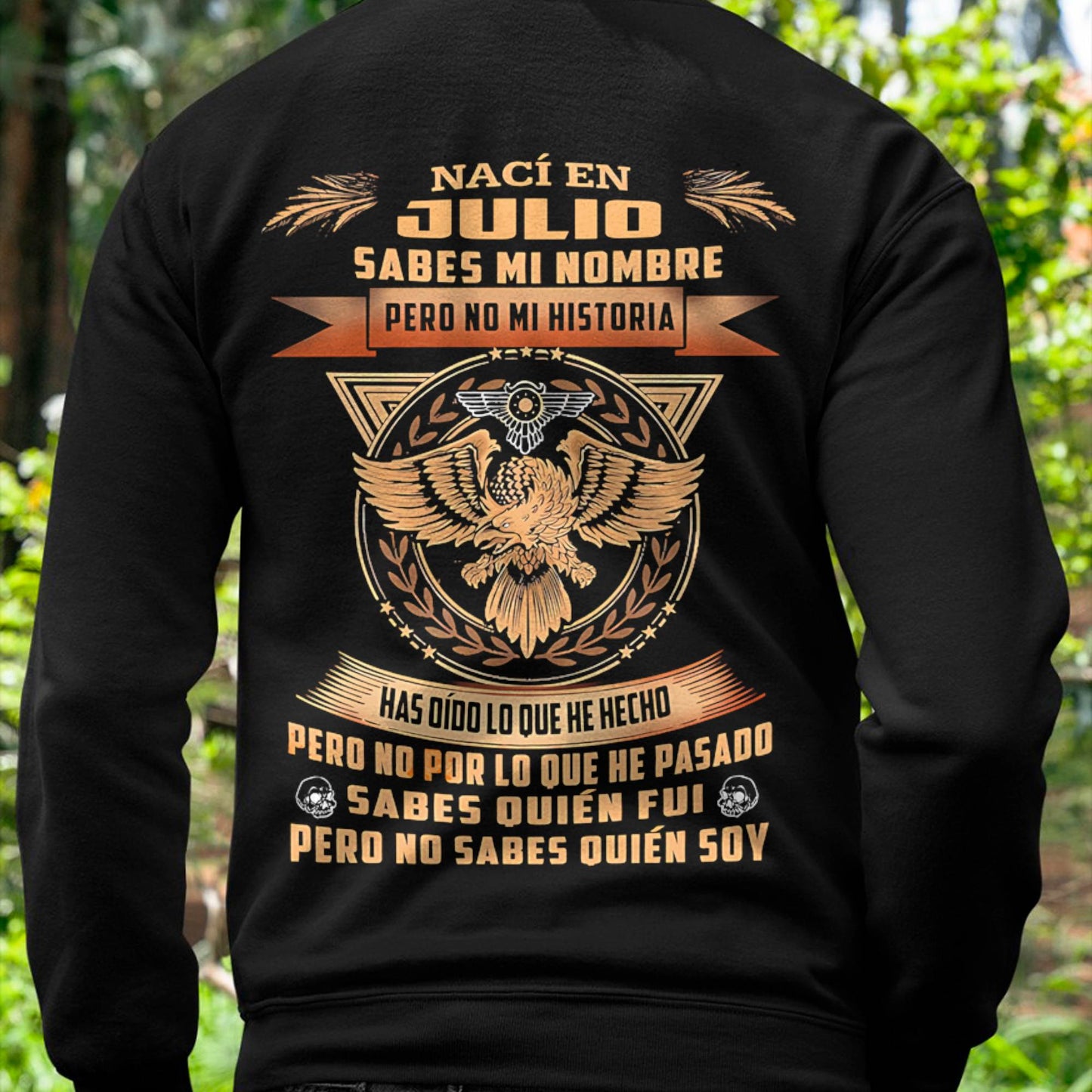 Camiseta de Hombre Nacido en Julio con Frases Inspiradoras - DTSM07 (SKU07-71-07)
