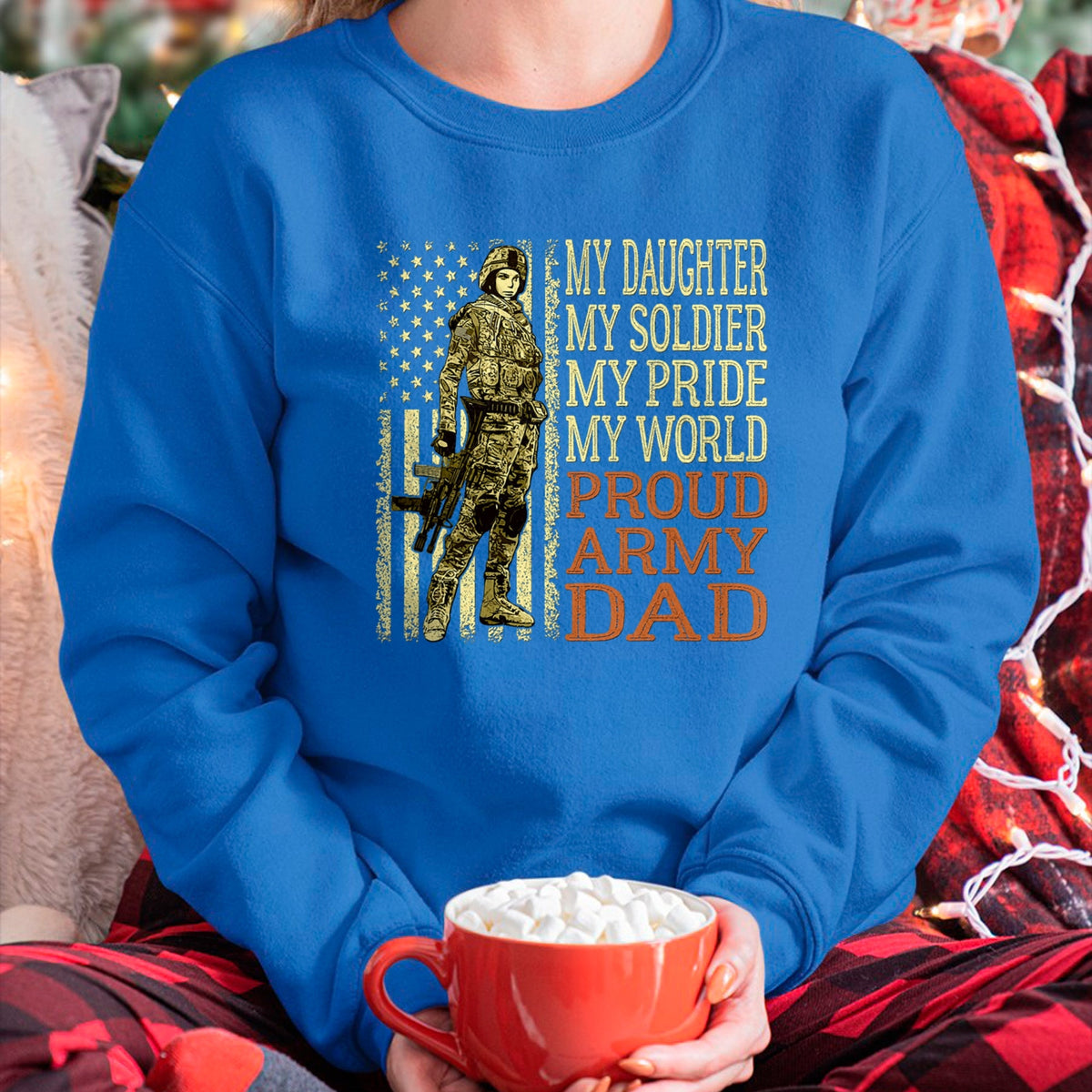 Gift for Dad Shirt, Funny Dad Unisex T-Shirt/Hoodie/Sweatshirt HLT00 – My Daughter My Soldier Hero Proud Army Dad Military Father T-Shirt