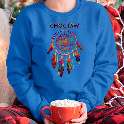 Native American T-Shirts, Vintage Native American Unisex T-Shirt/Hoodie/Sweatshirt HLT00 - Choctaw Native American Indian Colorful Dreamcatcher Tribal