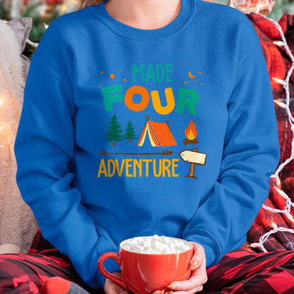 Funny Camping Shirt, Gift For Camping Lover Unisex T-Shirt/Hoodie/Sweatshirt HLT00 - Made Four Adventure 4th Birthday Party Camping Outdoor Theme T-Shirt