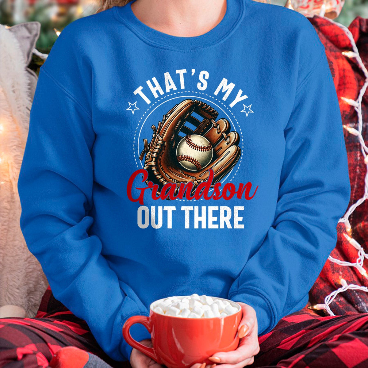 Best Grandma Shirt, Proud Grandma Unisex T-Shirt/Hoodie/Sweatshirt HLT00 - That's My Grandson Out There Baseball For Grandpa Grandma T-Shirt