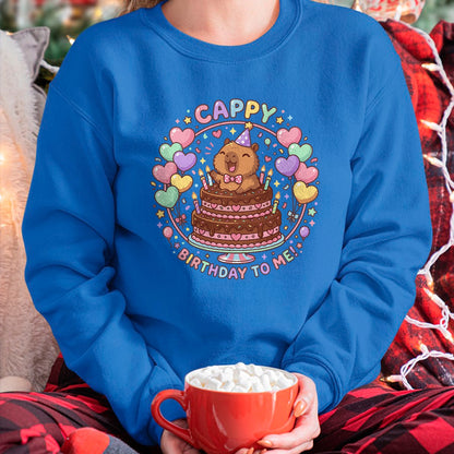 Cute Capybara Shirt, Funny Capybara UnisexT-Shirt/Hoodie/Sweatshirt HLT00 - Capybara Birthday for Kids Cappy Birthday to Me T-Shirt