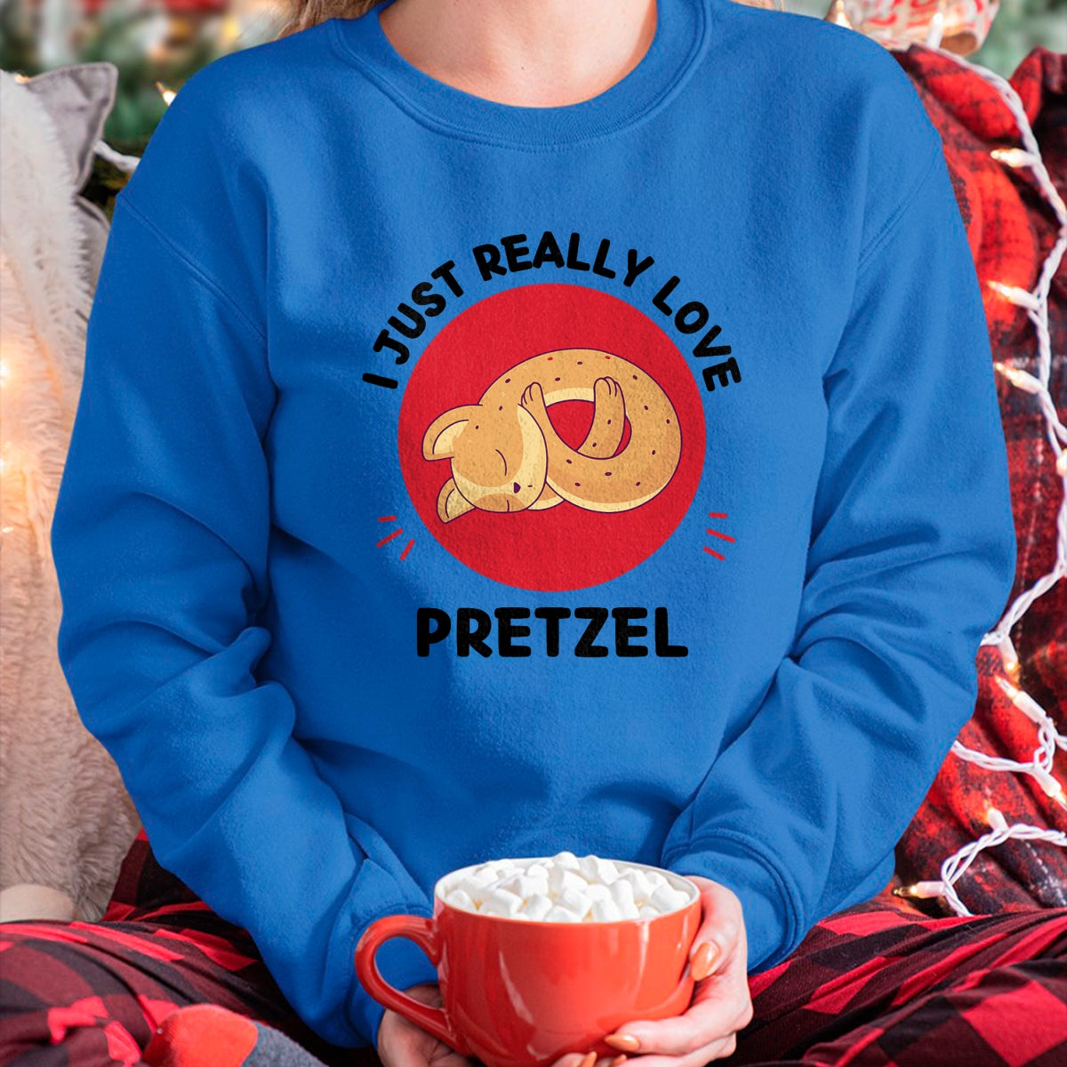 Cat Love Shirt, Funny Cat Lover Gift UnisexT-Shirt/Hoodie/Sweatshirt HLT00 - Kawaii Cat I Just Really Love Cute Cat Pretzel Lover T-Shirt