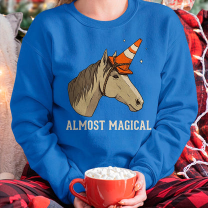 Best Horse Lover Shirt , Funny Horse UnisexT-Shirt/Hoodie/Sweatshirt HLT00 - Almost Magical Funny Horse Traffic Cone Unicorn T-Shirt