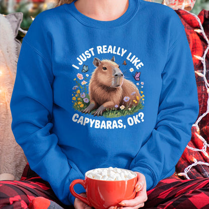 Cute Capybara Shirt, Funny Capybara Unisex T-Shirt/Hoodie/Sweatshirt HLT00 - Funny Capybara Art for Men Women Kids Capy Rodent Capybara T-Shirt