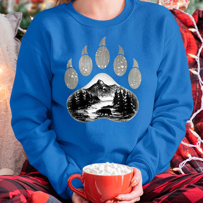 Native American T-Shirts, Vintage Native American Unisex T-Shirt/Hoodie/Sweatshirt HLT00 - Native American Indian Bear Claws Funny Mountain Animal Gift T-Shirt (1)