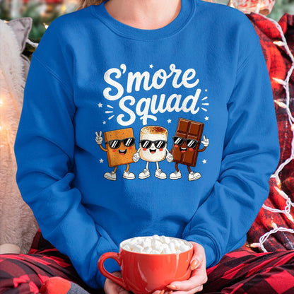 Funny Camping Shirt, Gift For Camping Lover Unisex T-Shirt/Hoodie/Sweatshirt HLT00 - Smore Squad Camping Campfire Chocolate S_Mores Kids T-Shirt, Youth, Brown, X-Small