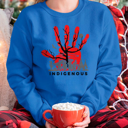 Native American T-Shirts, Vintage Native American Unisex T-Shirt/Hoodie/Sweatshirt HLT00 - Native American Indigenous Red Hand Indian Blood Themed T-Shirt (23)