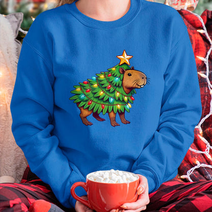 Cute Capybara Shirt, Funny Capybara UnisexT-Shirt/Hoodie/Sweatshirt HLT00 - Capybara Christmas Long Sleeve T-Shirt (2)