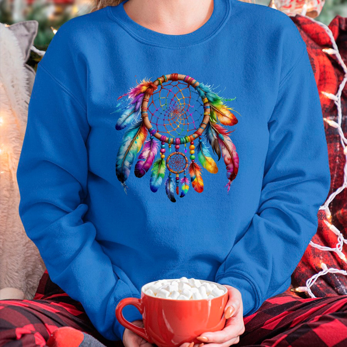 Native American T-Shirts, Vintage Native American Unisex T-Shirt/Hoodie/Sweatshirt HLT00 - Native American Heritage Month Feather Dreamcatcher T-Shirt (1)