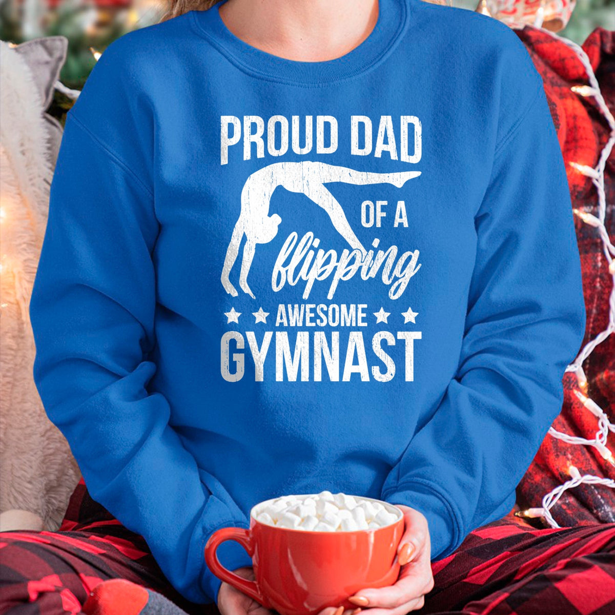 Gift for Dad Shirt, Funny Dad Unisex T-Shirt/Hoodie/Sweatshirt HLT00 – Proud Dad Of A Gymnast Father Gymnastics Dad Long Sleeve T-Shirt