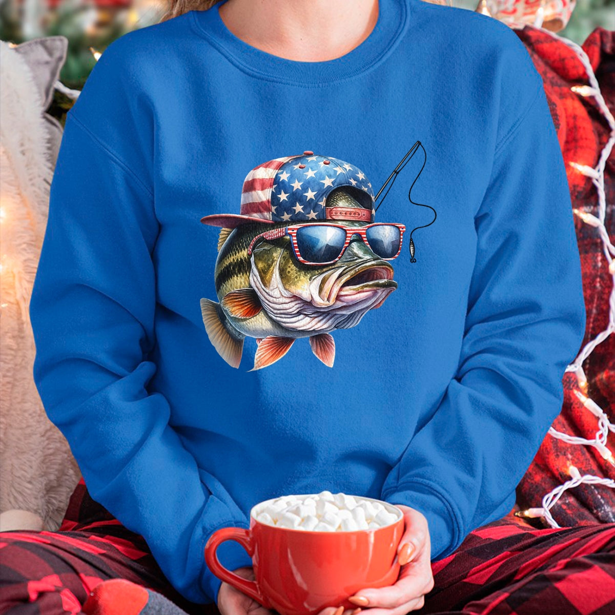 Funny Fishing Shirt, Gift For Fishing Lover Unisex T-Shirt/Hoodie/Sweatshirt HLT00 - American Flag Fishing T-Shirt- Funny Fisherman Gift T-Shirt