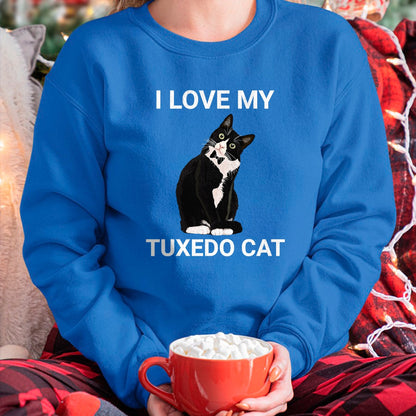 Cat Love Shirt, Funny Cat Lover Gift UnisexT-Shirt/Hoodie/Sweatshirt HLT00 - I Love My Tuxedo Cat, for Tuxedo Cat Lover, Funny Tuxedo Cat T-Shirt