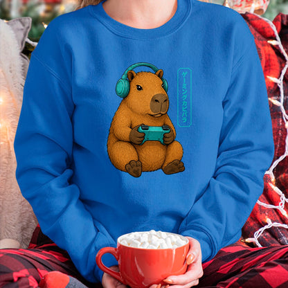 Cute Capybara Shirt, Funny Capybara Unisex T-Shirt/Hoodie/Sweatshirt HLT00 - Capybara Funny Anime Gamer Animal Video Gaming T-Shirt