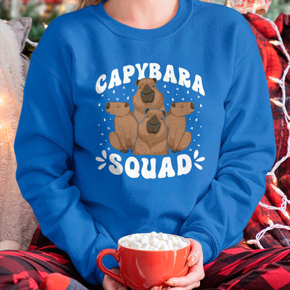 Cute Capybara Shirt, Funny Capybara Unisex T-Shirt/Hoodie/Sweatshirt HLT00 - Capybara Themed Party Capybara Squad T-Shirt