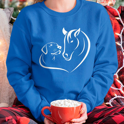 Best Horse Lover Shirt , Funny Horse UnisexT-Shirt/Hoodie/Sweatshirt HLT00 - Horse and Dog Women and Men Motif Horse Dog Lover T-Shirt T-Shirt