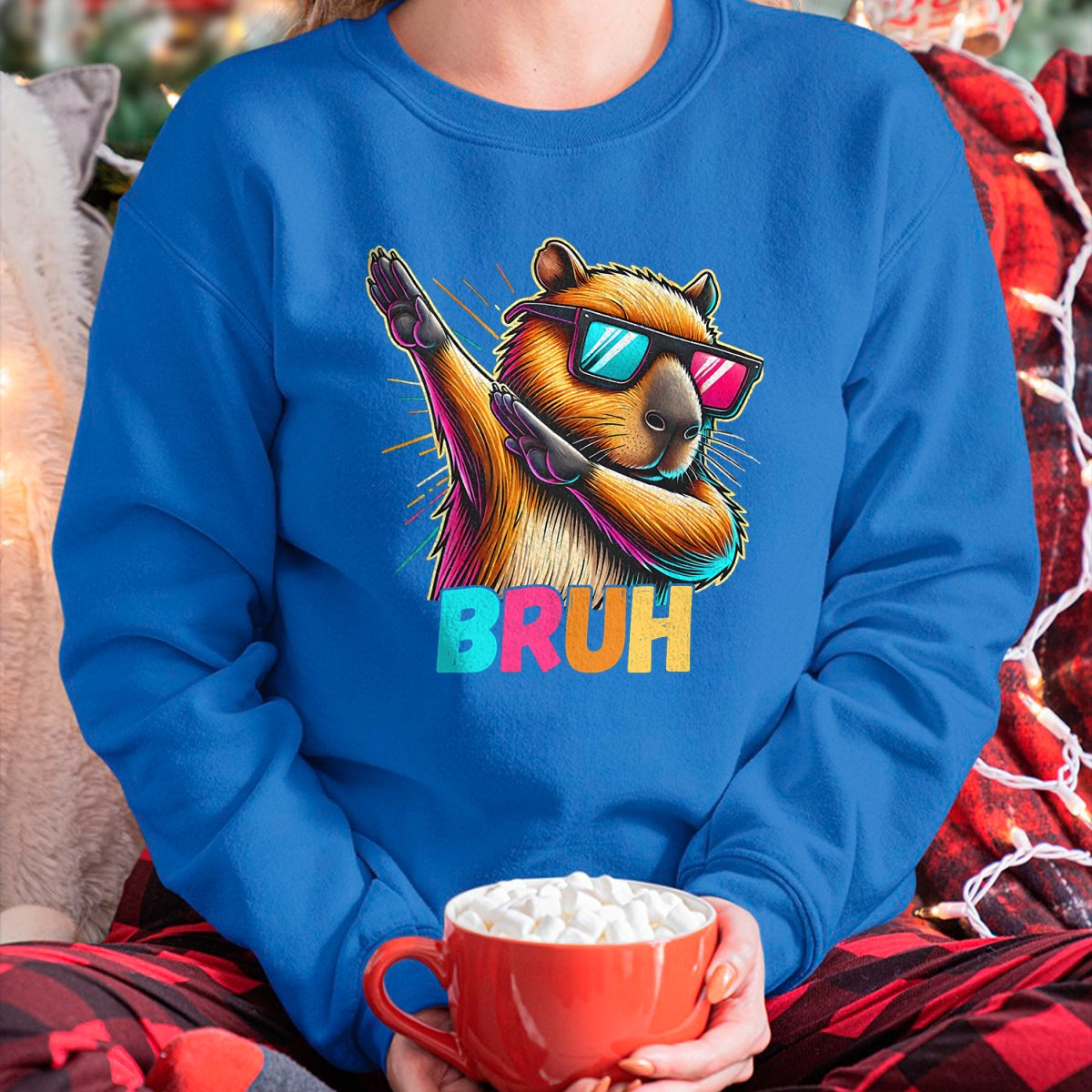 Cute Capybara Shirt, Funny Capybara Unisex T-Shirt/Hoodie/Sweatshirt HLT00 - Funny Dabbing Capy Bruh Teens Youth Kids Meme Rodent Lovers T-Shirt