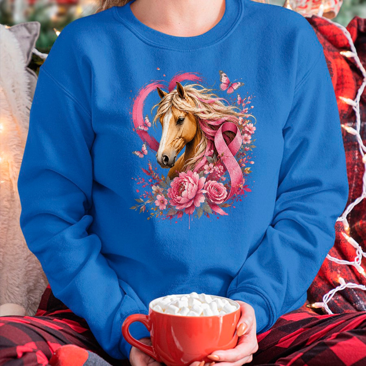 Best Horse Lover Shirt , Funny Horse UnisexT-Shirt/Hoodie/Sweatshirt HLT00 - Breast Cancer Awareness Horse Pink Ribbon Butterfly Survivor T-Shirt