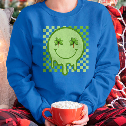 Patrick Day Shirts for Family, Funny Patrick Day shirts, st patrick's day Unisex T-Shirt/Hoodie/Sweatshirt HLT00 - Retro Groovy St Patrick Day Hippie Shamrock Funny Matching T-Shirt