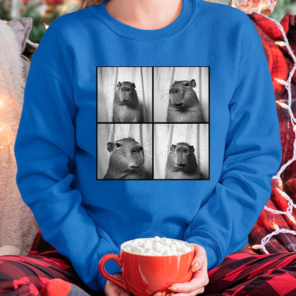 Cute Capybara Shirt, Funny Capybara Unisex T-Shirt/Hoodie/Sweatshirt HLT00 - Capybara Capy Photobooth Quirky Funny Animal T-Shirt